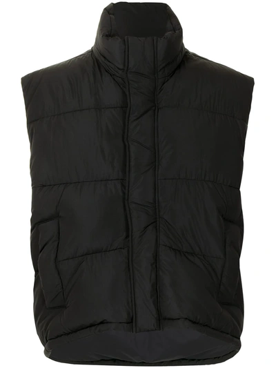 Shop Balenciaga High-neck Gilet Jacket In Black