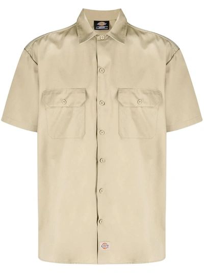 Shop Dickies Construct Short-sleeved Safari Shirt In Green