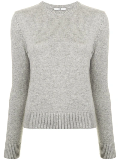 Shop Co Crew Neck Knitted Jumper In Grey