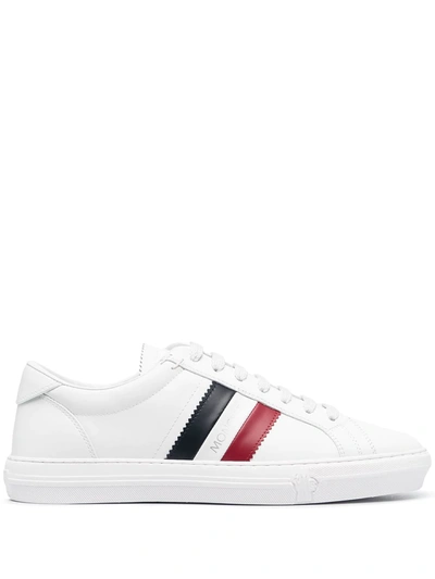 Shop Moncler Monaco Stripe-detail Sneakers In White