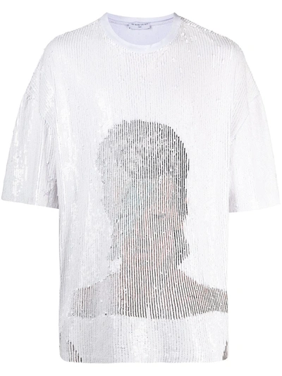 Shop Ih Nom Uh Nit Short-sleeve Sequinned T-shirt In White