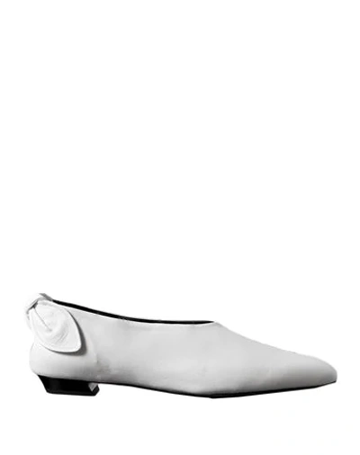 Shop Proenza Schouler Woman Ballet Flats White Size 8 Soft Leather