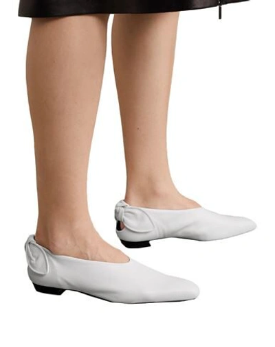 Shop Proenza Schouler Woman Ballet Flats White Size 8 Soft Leather