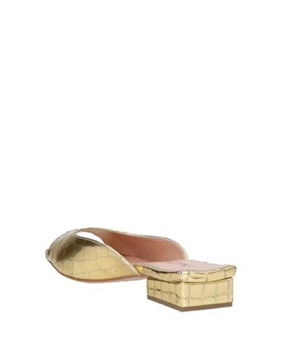 Shop Paolo Mattei Woman Sandals Gold Size 6 Soft Leather