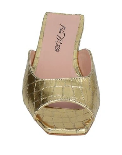 Shop Paolo Mattei Woman Sandals Gold Size 6 Soft Leather