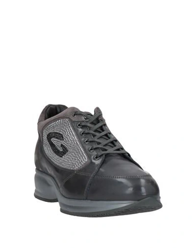 Shop Alberto Guardiani Sneakers In Dove Grey