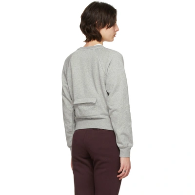Shop Nike Grey Sportswear Swoosh Sweatshirt In 063 Dk Grey