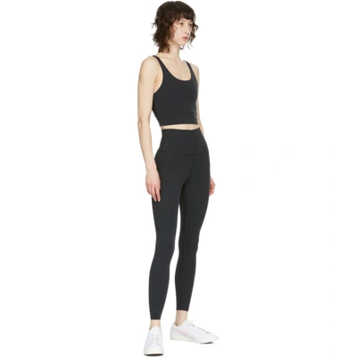 Shop Nike Black Yoga Luxe Crop Tank Top In 010 Black/d