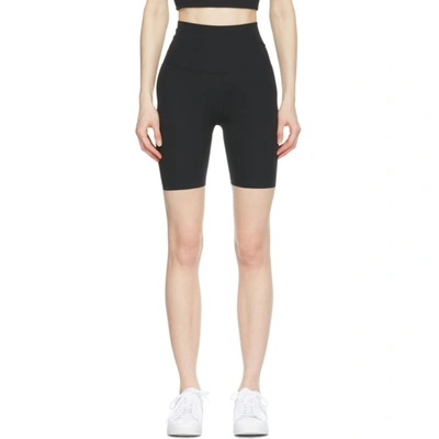 Shop Nike Black Infinalon Yoga Luxe Shorts In 010 Black/d