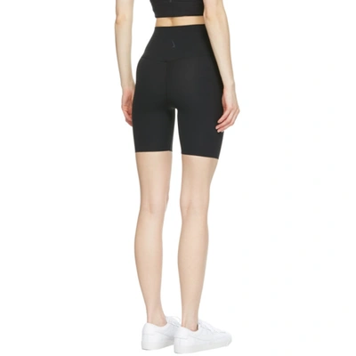 Shop Nike Black Infinalon Yoga Luxe Shorts In 010 Black/d