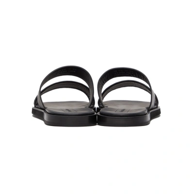 Shop Ermenegildo Zegna Black Double Strap Sandals In Ner Black