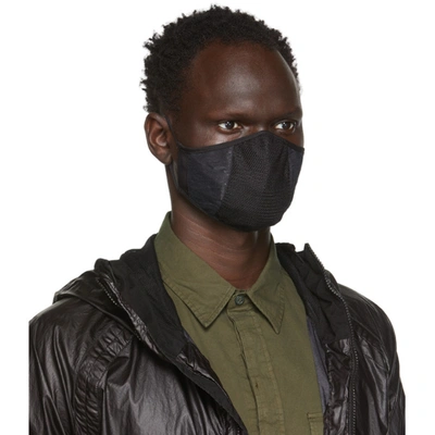 Shop C.p. Company Black Plain Face Mask In Black 999