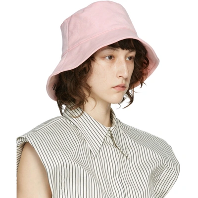 Shop Isabel Marant Pink Loiena Bucket Hat In 40lk Ltpink