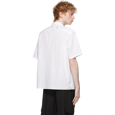 Shop Neil Barrett White 'the Other Hand' Shirt In 3154 White/greys