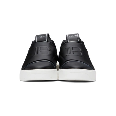 Shop Balmain Black & White B-court Easy Sneakers In Eab Black/w