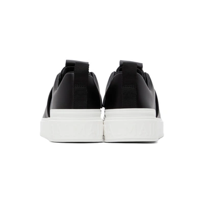 Shop Balmain Black & White B-court Easy Sneakers In Eab Black/w