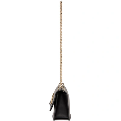 Shop Jimmy Choo Black Bohemia Chain Bag In Black/light Gold