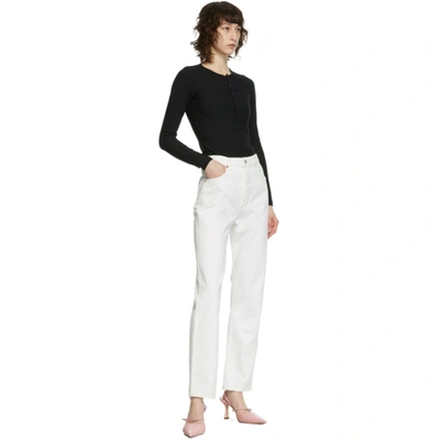 Shop Agolde White 90s Pinch Waist High-rise Straight Jeans In Porcelain