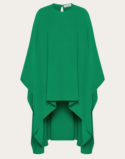 Shop Valentino Cady Couture Cape Top In Pure Green