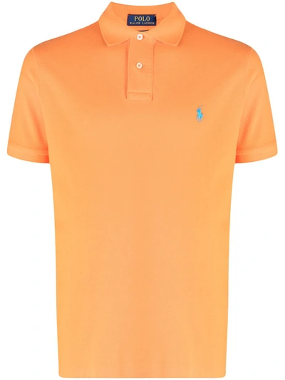 Shop Polo Ralph Lauren Signature Pony Polo Shirt In Orange
