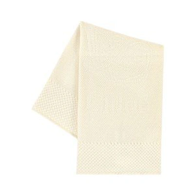 Shop Chloé Beige Knitted Blanket In Cream