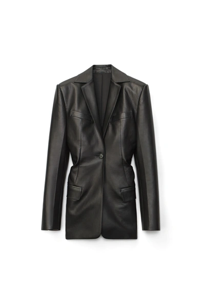 Shop Alexander Wang Cinched Waist Blazer In Black