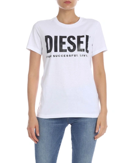 Shop Diesel Sily T-shirt In White