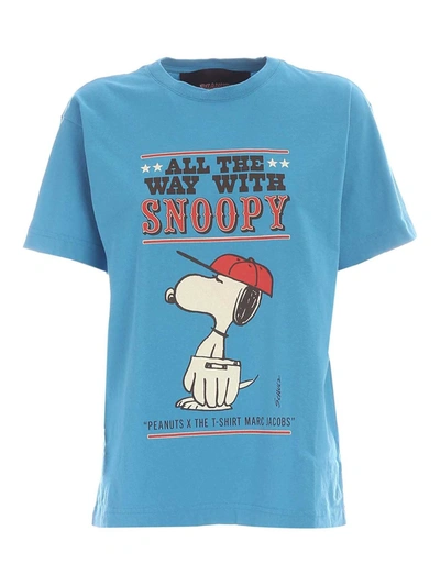 Shop Marc Jacobs All The Way With Snoopy T-shirt In Blue