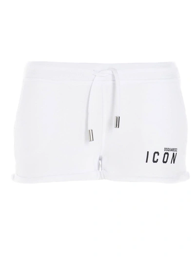 Shop Dsquared2 Icon Logo Shorts In White
