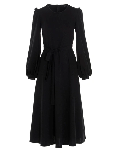 Shop Weekend Max Mara Giralda Midi Dress In Black