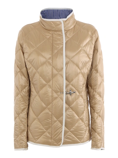 Shop Fay Quilted Lightweight Puffer Jacket In Light Beige