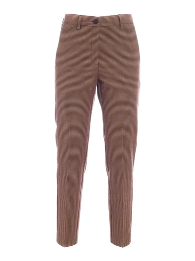 Shop Golden Goose Houndstooth Pants In Camel Color