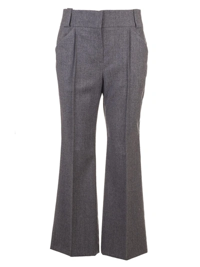 Shop Fendi Flared Suit Pants In Gray In Grey