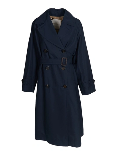 Shop Max Mara Dimper Trench Coat In Blue