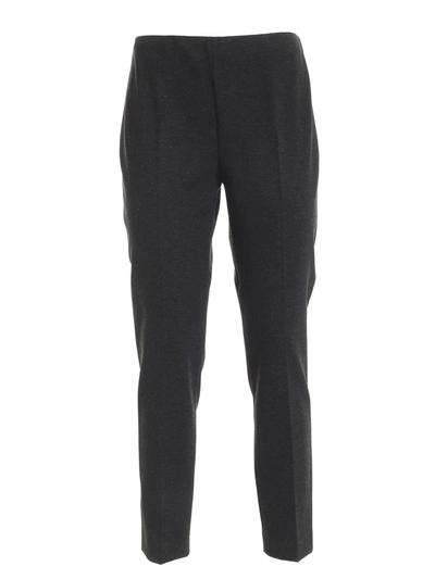 Shop Les Copains Milano Stitch Crop Pants In Grey
