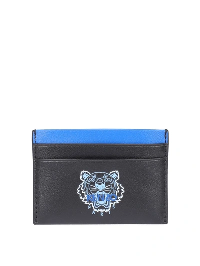 Shop Kenzo Ekusson Tiger Cardholder In Black