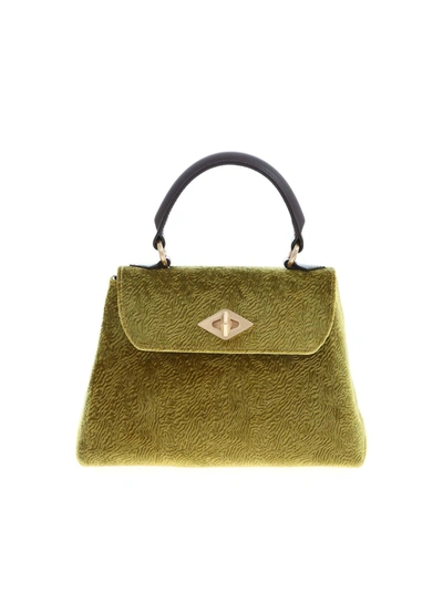 Shop Ballantyne Diamond Handbag In Green Velvet