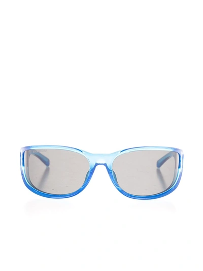 Shop Balenciaga Fast 0124s Sunglasses In Blue And Grey