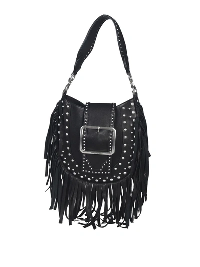 Shop Dsquared2 Studs And Fringes Bag In Black