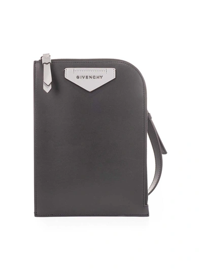 Shop Givenchy Small Flat Antigona Soft Bag In Black