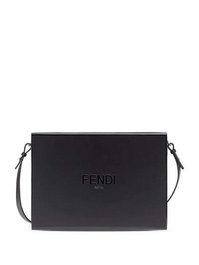 Shop Fendi Box Messenger Bag In Black