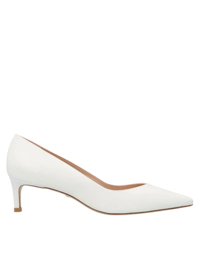 Shop Stuart Weitzman Anny Decollete In White