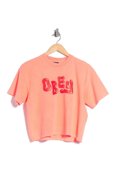 Obey Femme Short Sleeve T shirt In Neon Orange ModeSens