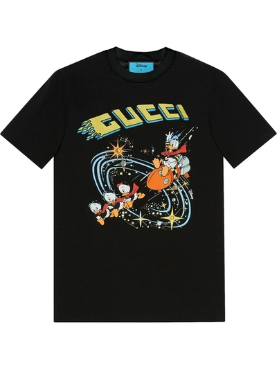 Gucci Black Disney Edition Donald Duck Space T-shirt | ModeSens