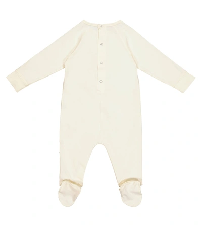 Shop Gucci X Freya Hartas Baby Cotton Onesie In White