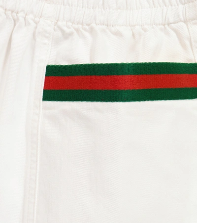 Shop Gucci Stretch-cotton Skirt In White