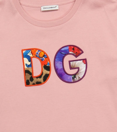 Shop Dolce & Gabbana Logo Cotton T-shirt In Pink