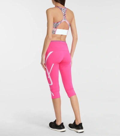 Shop Adidas By Stella Mccartney Truepurpose Printed Crop Top In Pink