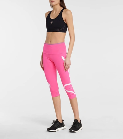 Shop Adidas By Stella Mccartney Truepace Cropped Leggings In Pink