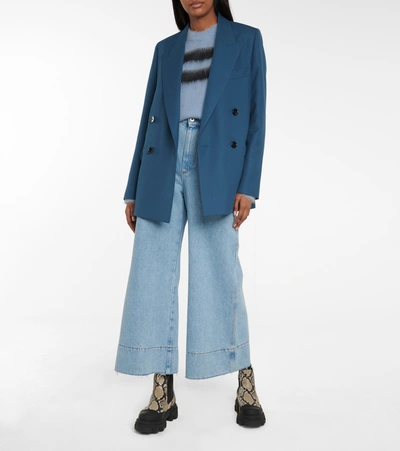 Shop Acne Studios Alpaca-blend Oversized Sweater In Blue